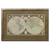 Antique World Map Print