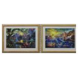 Little Merm Princess & Frog Giclee Thomas Kinkade