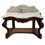 Stunning Antique Marble Top Hall Table