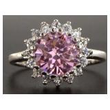 Gorgeous 2.90 ct Round Pink Sapphire Ring