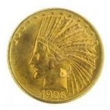 1926 BU Indian Head $10 Gold Half Eagle