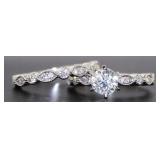 14kt Gold 1.61ct Round Diamond Bridal Set
