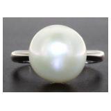 Natural 11 mm Cultured Pearl Dinner Ring