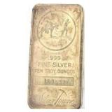 Silver Towne .999 Pure Silver 10 Ounce Bar