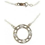10kt Gold White Topaz Designer Necklace