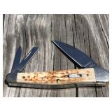 Case XX honey bone handle seahorse whittler