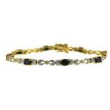 Antique Style Genuine Sapphire Bracelet