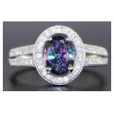 Oval 2.00 ct Mystic Topaz Designer Ring