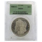 1880-S MS64 Morgan Silver Dollar *OGH