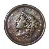 1838 Braided Hair Copper Large Cent