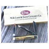 Case XX antique bone tiny stockman pocket knife