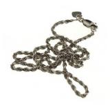 10kt Gold 16" White Rope Necklace