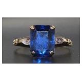 10kt Gold Sapphire & Diamond Ring