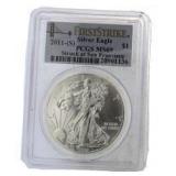 2001-S MS69 First Strike American Silver Eagle