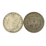 1880-P & 1904-O Morgan Silver Dollars