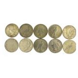 Collection of Mixed Date Peace Silver Dollars