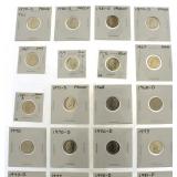 Collection (75) UNC Roosevelet Dimes & Proofs