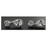 Pear Cut 3.50 ct White Topaz Earrings