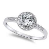 Brilliant White Topaz Solitaire Ring