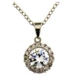 Brilliant 2.00 ct White Topaz Solitaire Pendant