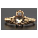 Morganite Princess Heart Ring