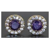 Elegant 2.50 ct Amethyst Stud Earrings