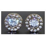 Brilliant 2.50 ct White Sapphire Stud Earrings