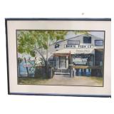 Dixie Fish Co Framed Transparent Watercolor
