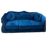New Blue Velvet Sofa & Love