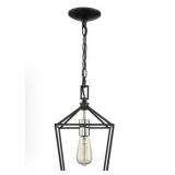Weyburn 1-Light Black & Chrome Pendant Light