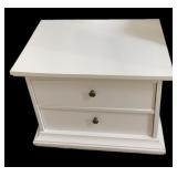 2 Drawer White Night Stand