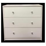 3 Drawer White Chest