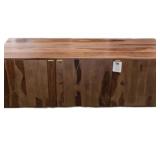 Wooden Sideboard with Golden Metal Inlay 236186