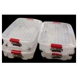 (4) 36 Quart Roll Around Storage Containers (2)