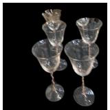 (6) Crystal Stemware