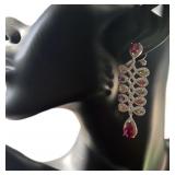 Stunning Multi-Gemstone Dangle Earrings