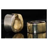 14kt Gold Two-Tone 9 mm Huggie Hoops Earrings