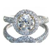 14K White Gold 2.30 ct Round Diamond Ring