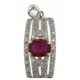 Elegant Natural 2.96 ct Rhodolite Garnet Pendant