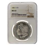 1881 S - MS63 Morgan Silver Dollar