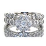 10kt Gold Round Brilliant 1.00 ct Diamond Bridal