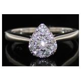 14kt Gold 1/3 ct Pear Cut Brilliant Diamond Ring
