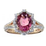 14kt Rose Gold 2.19 ct Oval Pink Tourmaline Ring