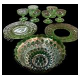 (9) Pc Green Estate Glass