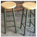 (2) PCS Estate Bar Height Stools