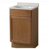 Glacier Bay 18.6Wx 16.6 Dx 35.1 H Oak Vanity W