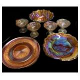 (7) Pc Carnival Glass