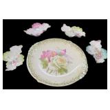 Plate & 4 Candy Dishes