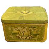 Vintage Tin Bread Box, 2 Amber Aunt Jemima