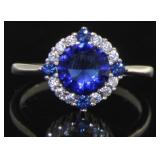 Cushion Cut 2.88 ct Sapphire Designer Ring